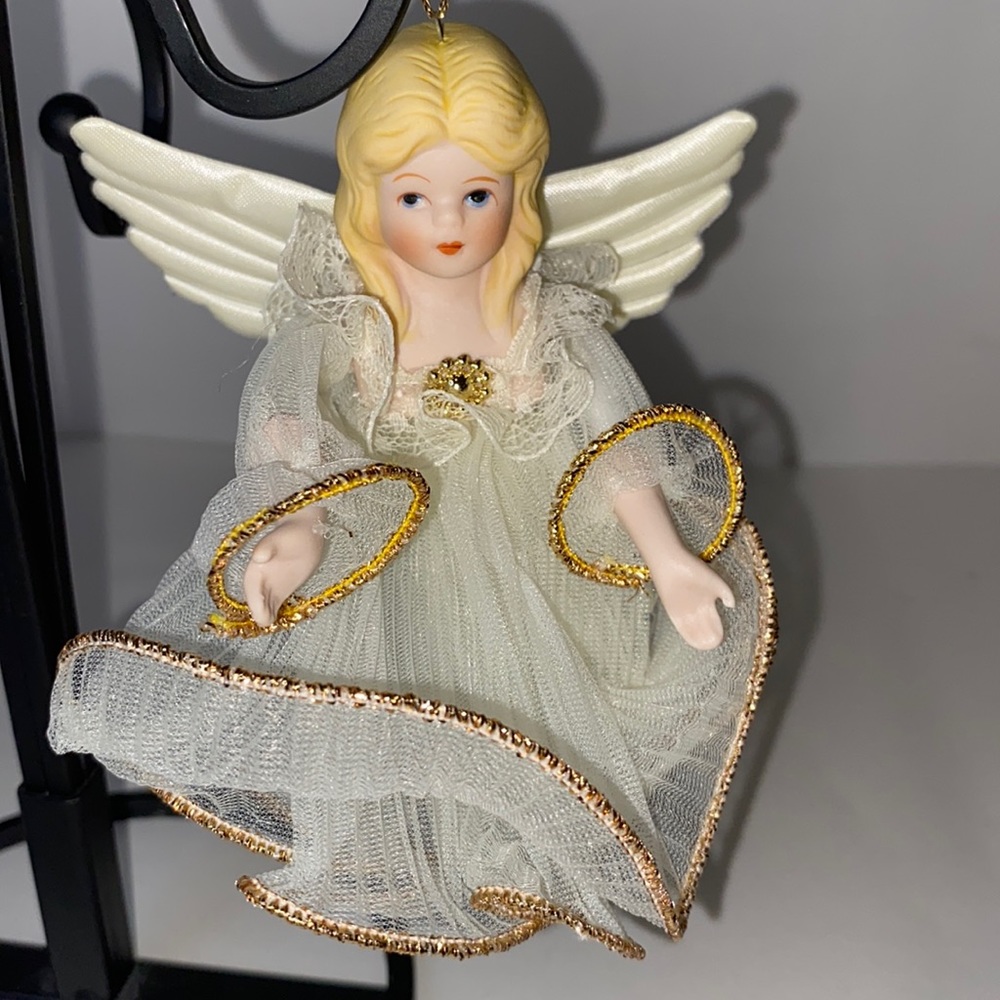 Vintage Christmas Angel Tree Ornament in Original Container